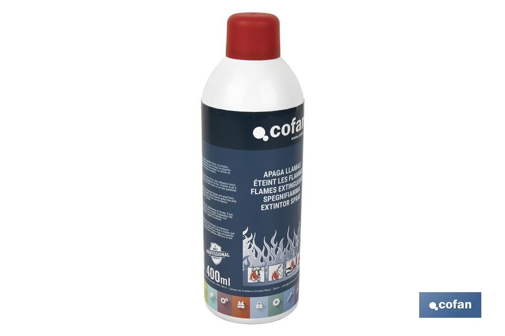 Apaga chamas em spray 300 ML | Apaga chamas, mini extintor caseiro | Extintor mini doméstico - Cofan