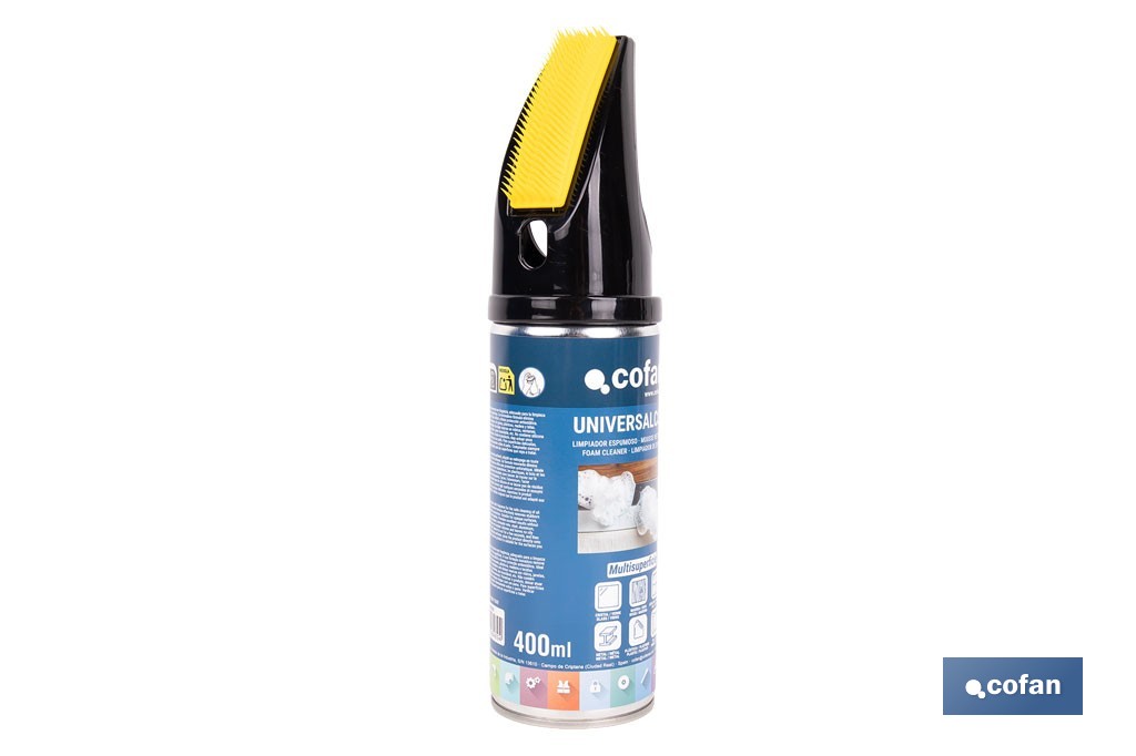 Limpiador espuma universal | Envase de 400 ml con protección antiestática - Cofan