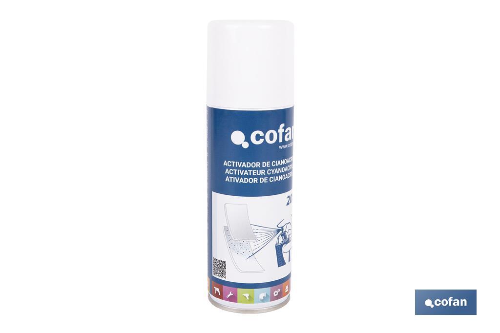 Activateur de cyanoacrylate 210 ml | Idéal sur les surfaces poreuses. - Cofan