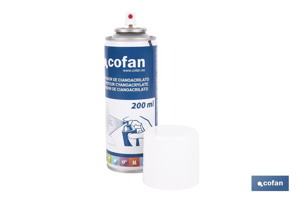 Activateur de cyanoacrylate 210 ml | Idéal sur les surfaces poreuses. - Cofan