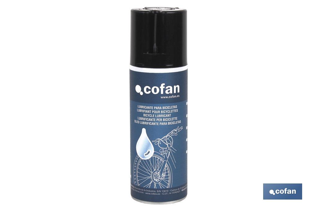 Lubrificante per biciclette da 200 ml | Spray per catene | Protegge dall'usura - Cofan