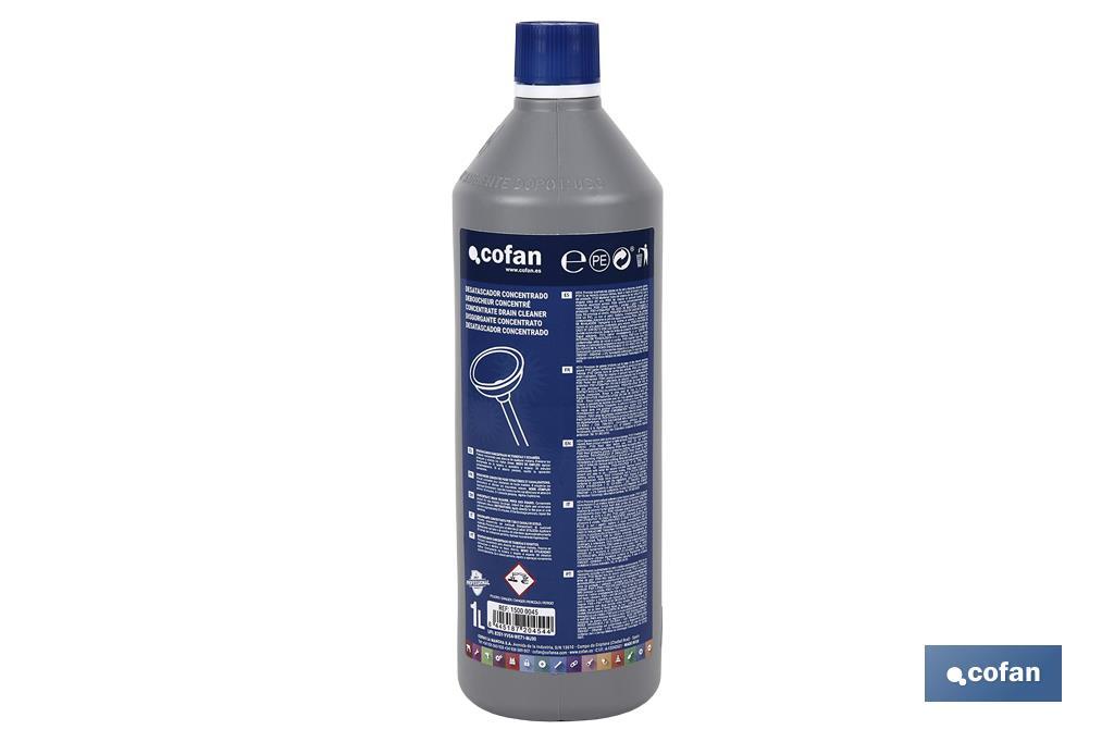 Concentrated drain cleaner 1 litre | Suitable for pipes and drains | Concentrated drain cleaner | Ideal for sinks and WC - Cofan