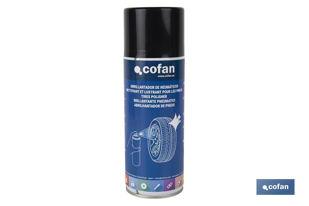 Tyre shine Spray 400ml | Suitable for car tyres | Lasting effect - Cofan