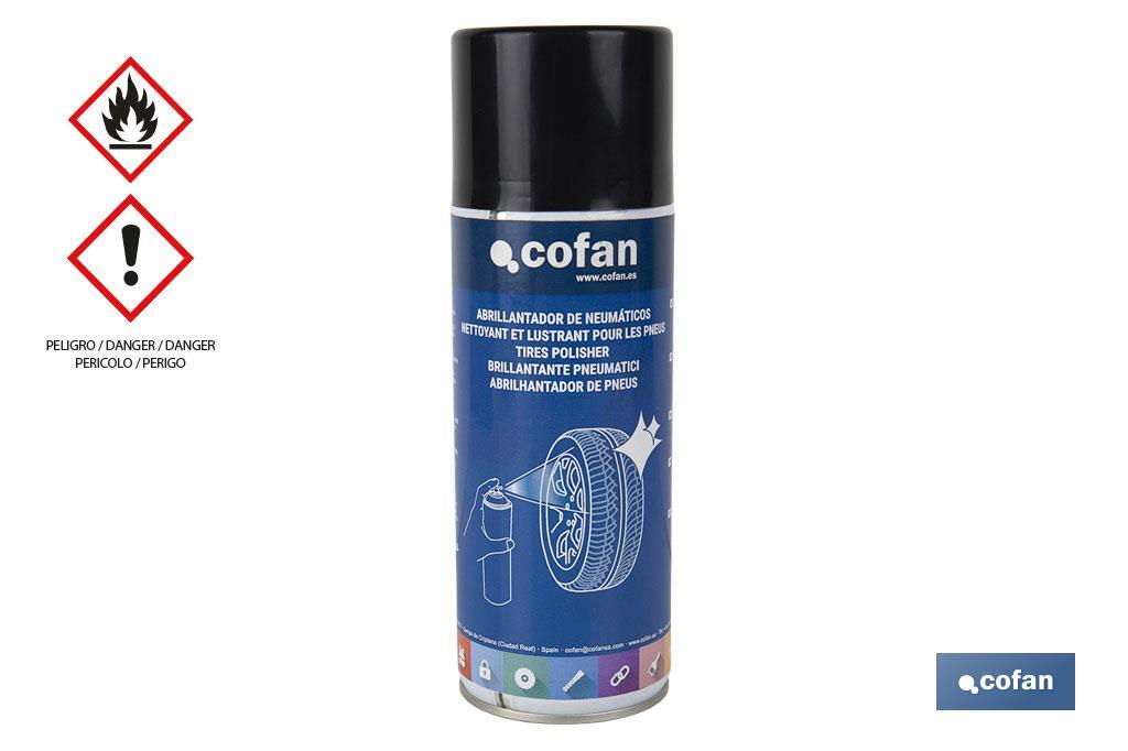 Brillantante spray per pneumatici da 400 ml | Per le ruote delle macchine | Effetto durevole - Cofan