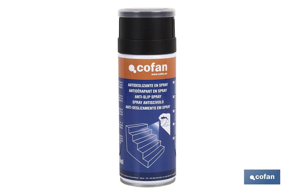 Spray antidérapant transparent 400 ml | Idéal pour le traitement de surfaces glissantes - Cofan