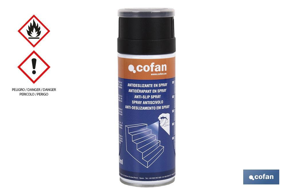 Spray antidérapant transparent 400 ml | Idéal pour le traitement de surfaces glissantes - Cofan