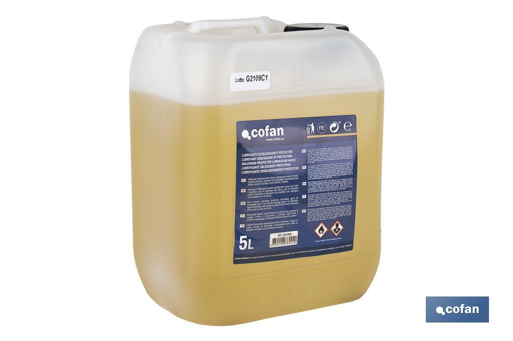 Unlocking lubricant | Protective fluid | Capacity: 5l | Lubricant and protective properties - Cofan