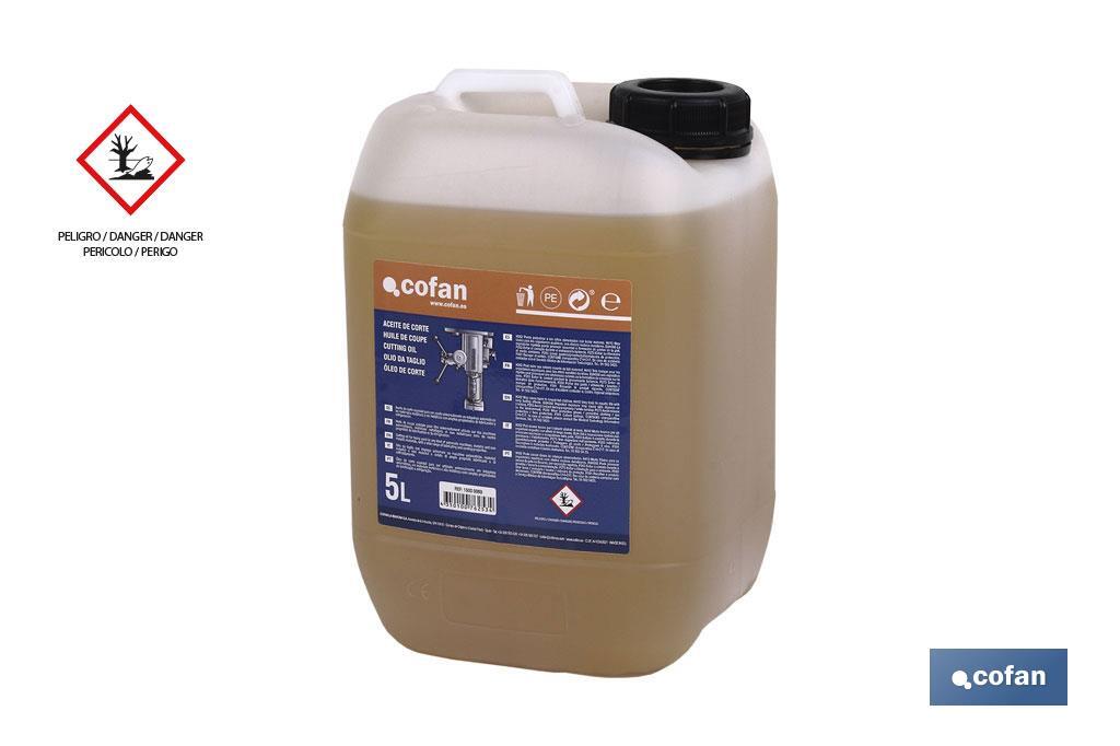 Cutting oil | Cutting fluid | Capacity: 5l | Drilling oil | Universal product for all types of instruments and machinery - Cofan