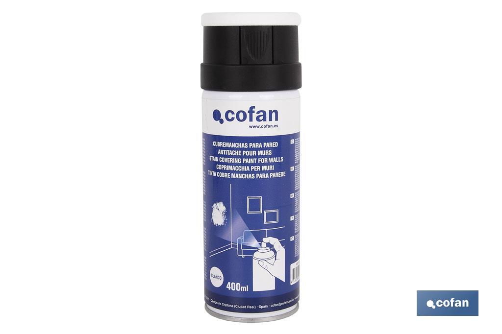 Stain block spray paint for walls | White | 400ml - Cofan