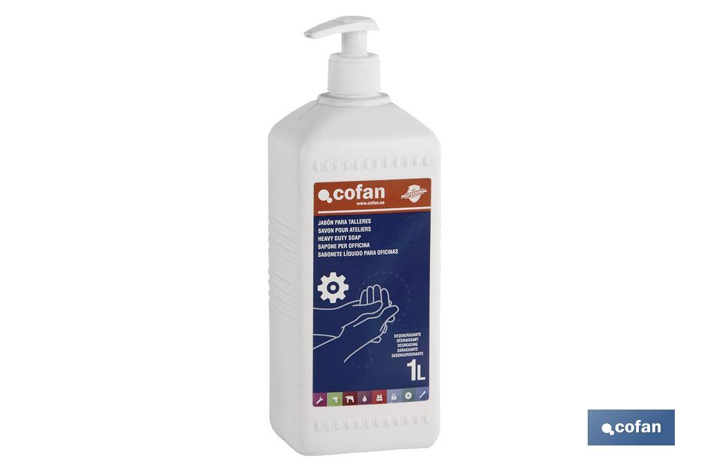 Sapone per le mani per officine da 1 litro | Detergente liquido sgrassante | Gel mani per officina - Cofan