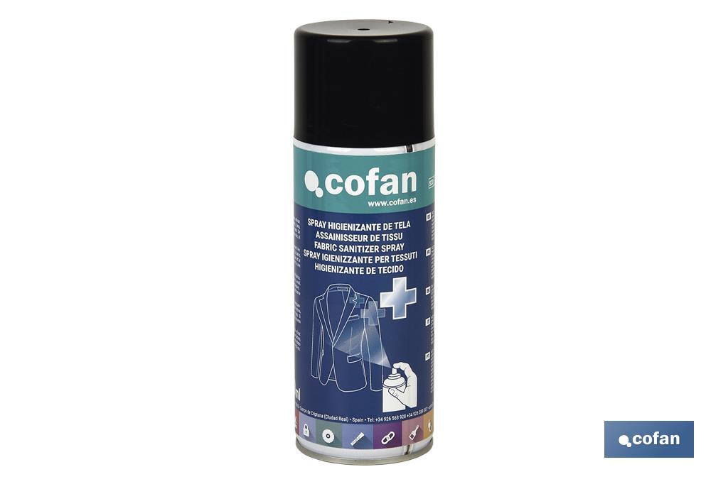 Sanitiser for fabrics | Spray content: 400ml | Ideal for sanitising all types of fabrics and clothes - Cofan