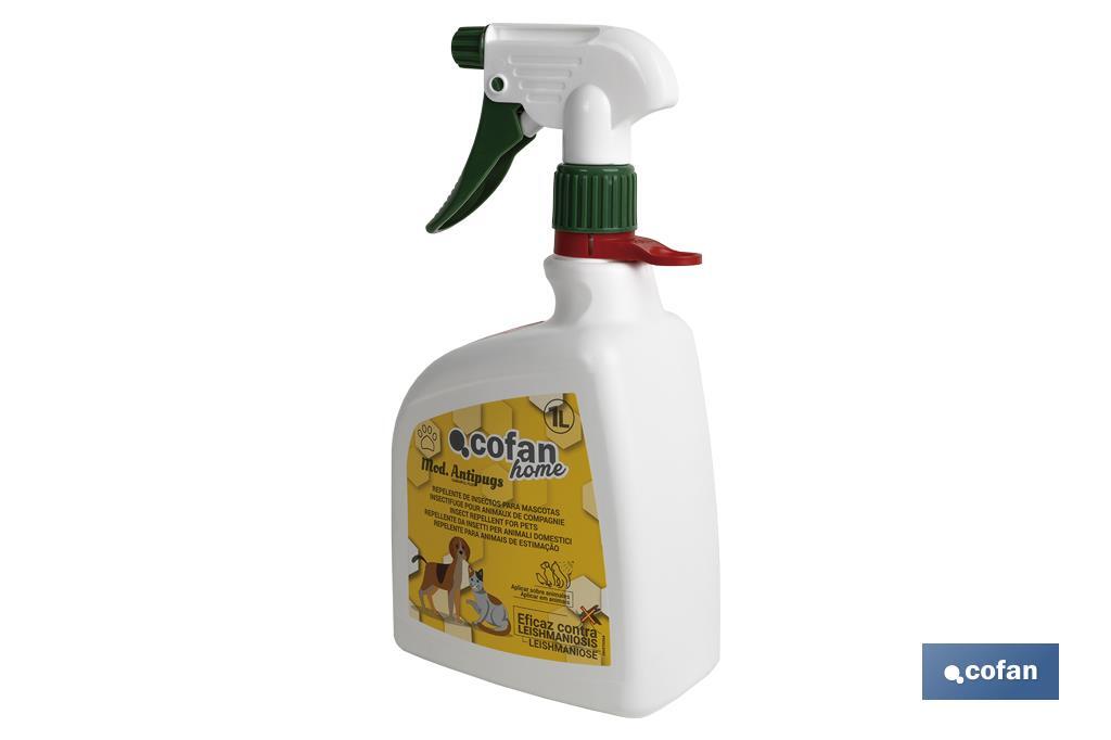 Répulsif et Insectifuge | Pour animaux de compagnie | Capacité de 1 litre - Cofan