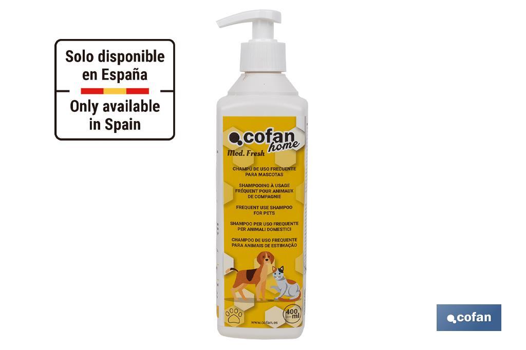 Shampoo for pets | Frequent use shampoo | 400ml capacity - Cofan