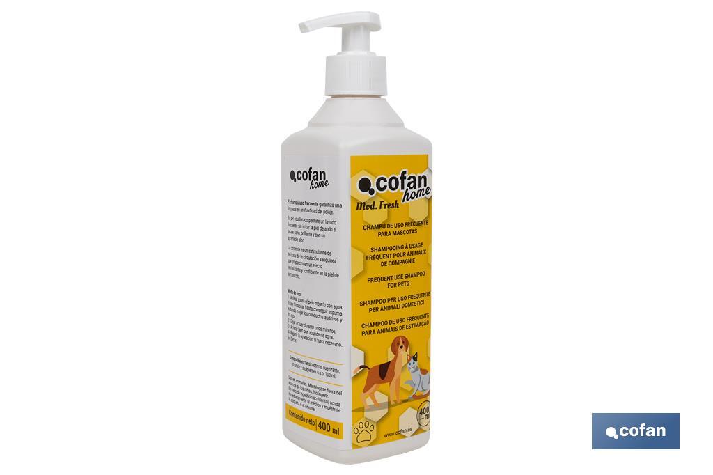 Shampoo for pets | Frequent use shampoo | 400ml capacity - Cofan