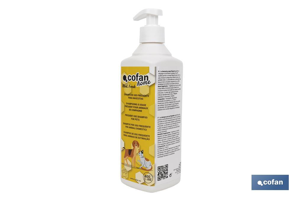 Shampoo for pets | Frequent use shampoo | 400ml capacity - Cofan