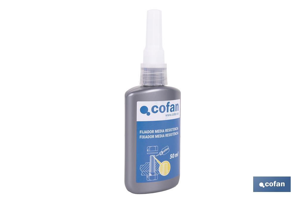 Threadlocker 50ml | Medium strength thread sealant | Guarantees screw connections and avoids its loosening - Cofan