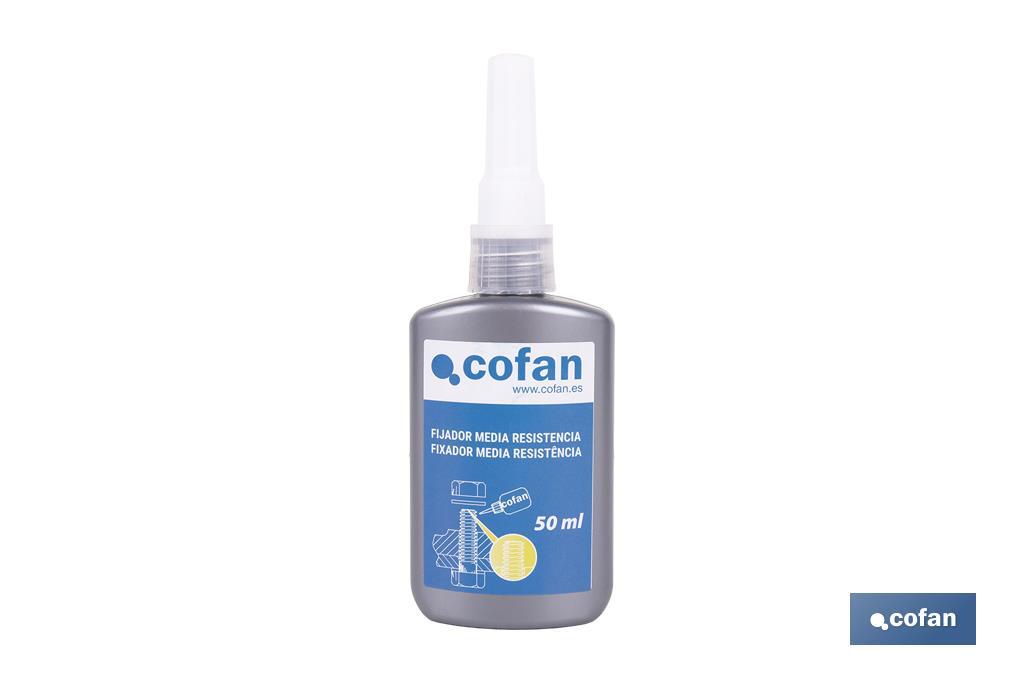 Threadlocker 50ml | Medium strength thread sealant | Guarantees screw connections and avoids its loosening - Cofan