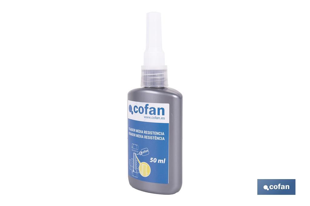 Threadlocker 50ml | Medium strength thread sealant | Guarantees screw connections and avoids its loosening - Cofan