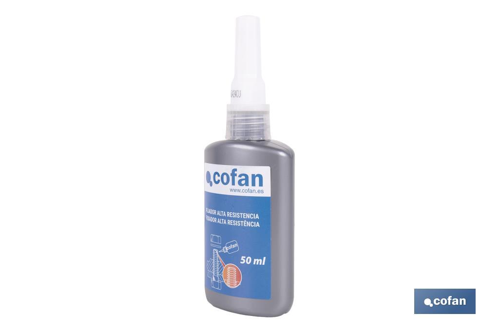 Fixateur de filetages 50 ml | Scellant de filetages niveau de force haut - Cofan