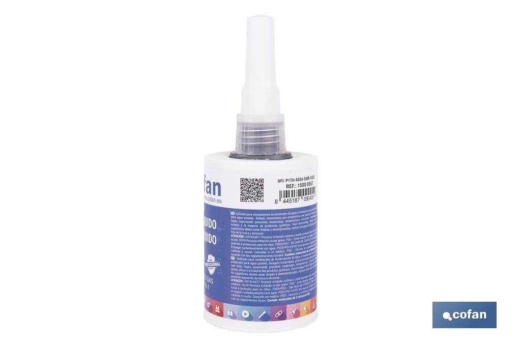 PTFE líquido | Embalagem 50 ml | Selador para tubagens - Cofan