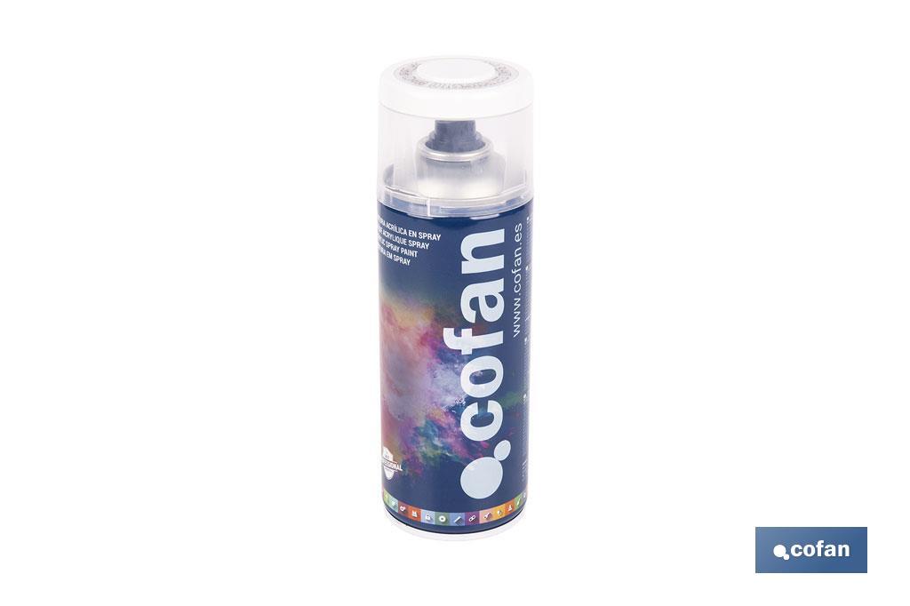 Tinta de Esmalte Acrílico | Em Spray | Embalagem de 400 ml | Várias cores - Cofan