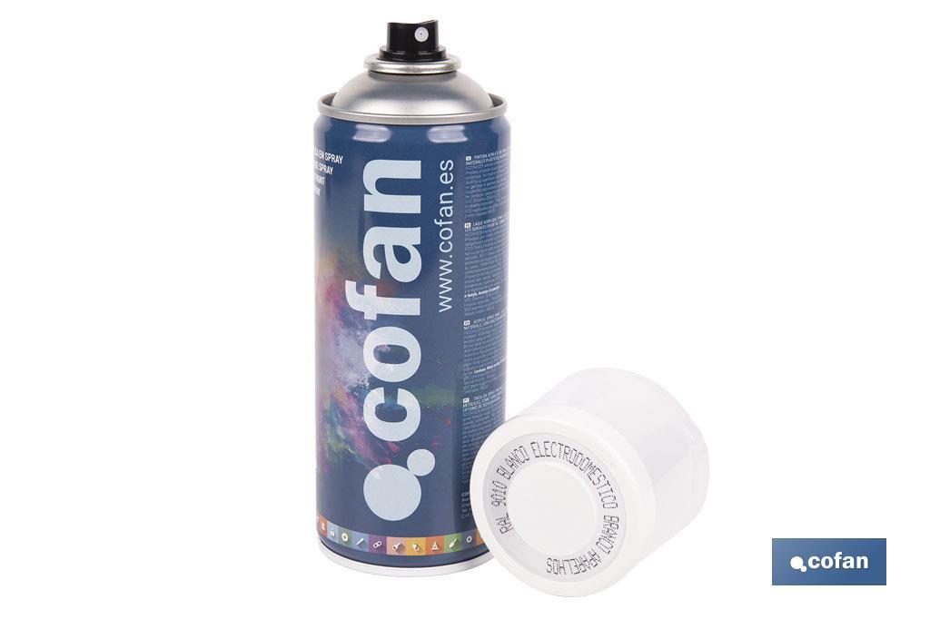 Tinta de Esmalte Acrílico | Em Spray | Embalagem de 400 ml | Várias cores - Cofan