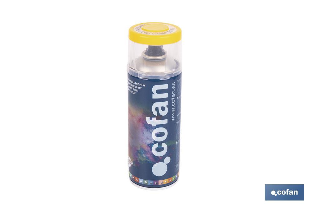 Tinta de Esmalte Acrílico | Em Spray | Embalagem de 400 ml | Várias cores - Cofan