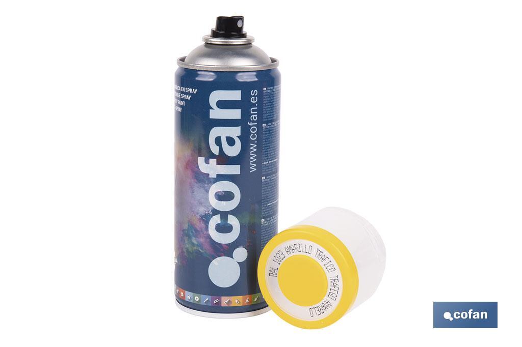 Tinta de Esmalte Acrílico | Em Spray | Embalagem de 400 ml | Várias cores - Cofan