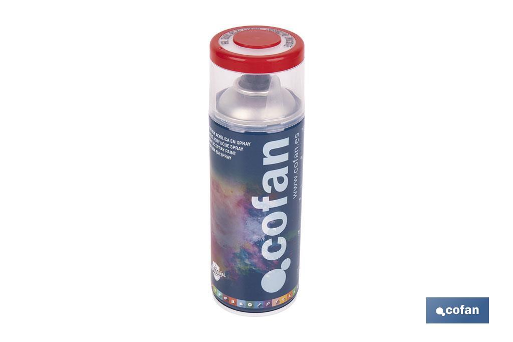 Tinta de Esmalte Acrílico | Em Spray | Embalagem de 400 ml | Várias cores - Cofan
