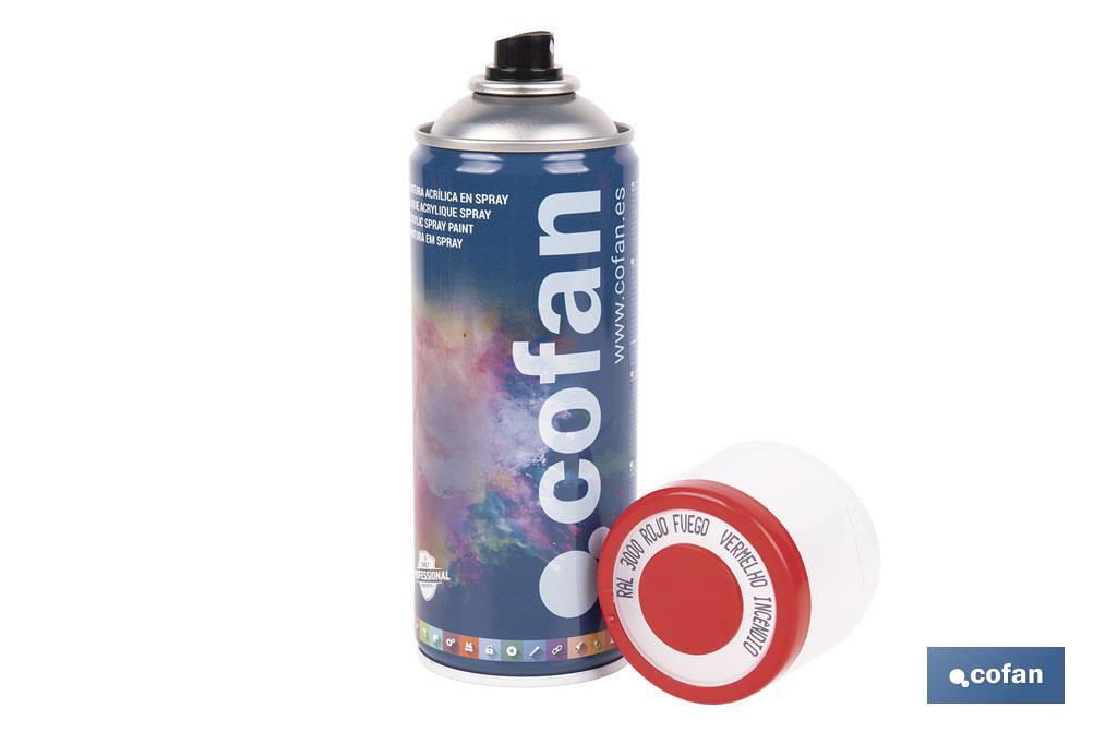 Tinta de Esmalte Acrílico | Em Spray | Embalagem de 400 ml | Várias cores - Cofan
