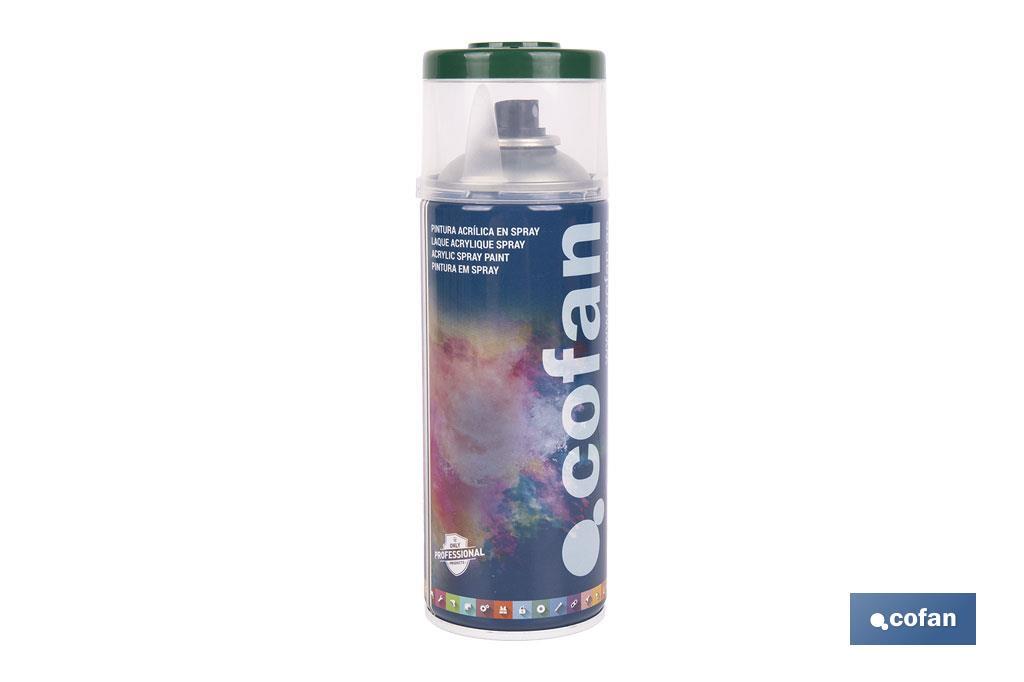 Tinta de Esmalte Acrílico | Em Spray | Embalagem de 400 ml | Várias cores - Cofan