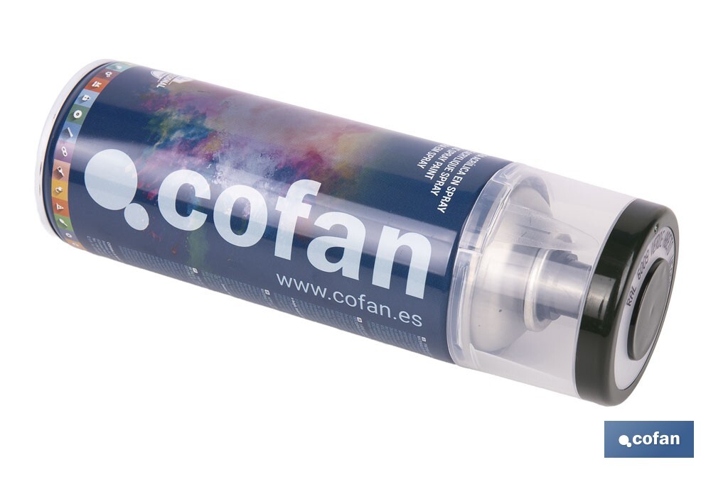 Tinta de Esmalte Acrílico | Em Spray | Embalagem de 400 ml | Várias cores - Cofan