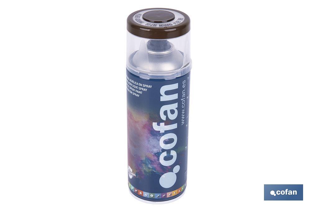 Tinta de Esmalte Acrílico | Em Spray | Embalagem de 400 ml | Várias cores - Cofan