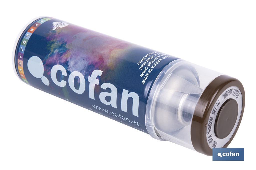 Tinta de Esmalte Acrílico | Em Spray | Embalagem de 400 ml | Várias cores - Cofan