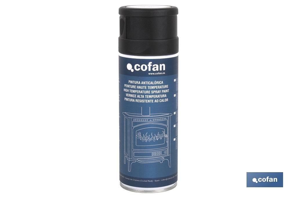 Heat-resistant spray paint 600°C | Black or grey | 400ml | Thermal paint - Cofan