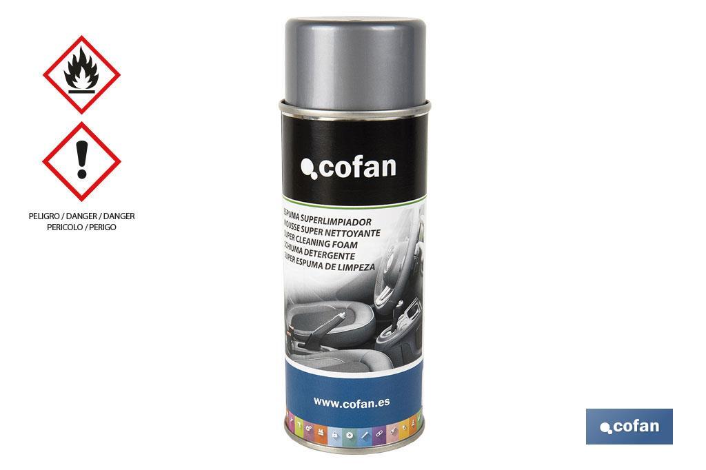 Schiuma detergente spray da 400 ml | Per profumare gli ambienti | Previene la comparsa di muffa e sporcizia - Cofan