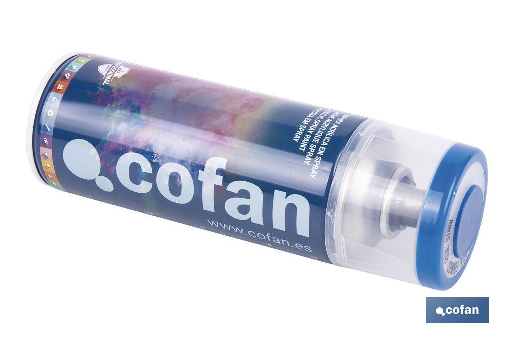 Tinta de Esmalte Acrílico | Em Spray | Embalagem de 400 ml | Várias cores - Cofan