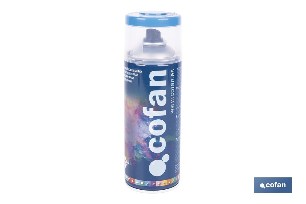 Tinta de Esmalte Acrílico | Em Spray | Embalagem de 400 ml | Várias cores - Cofan