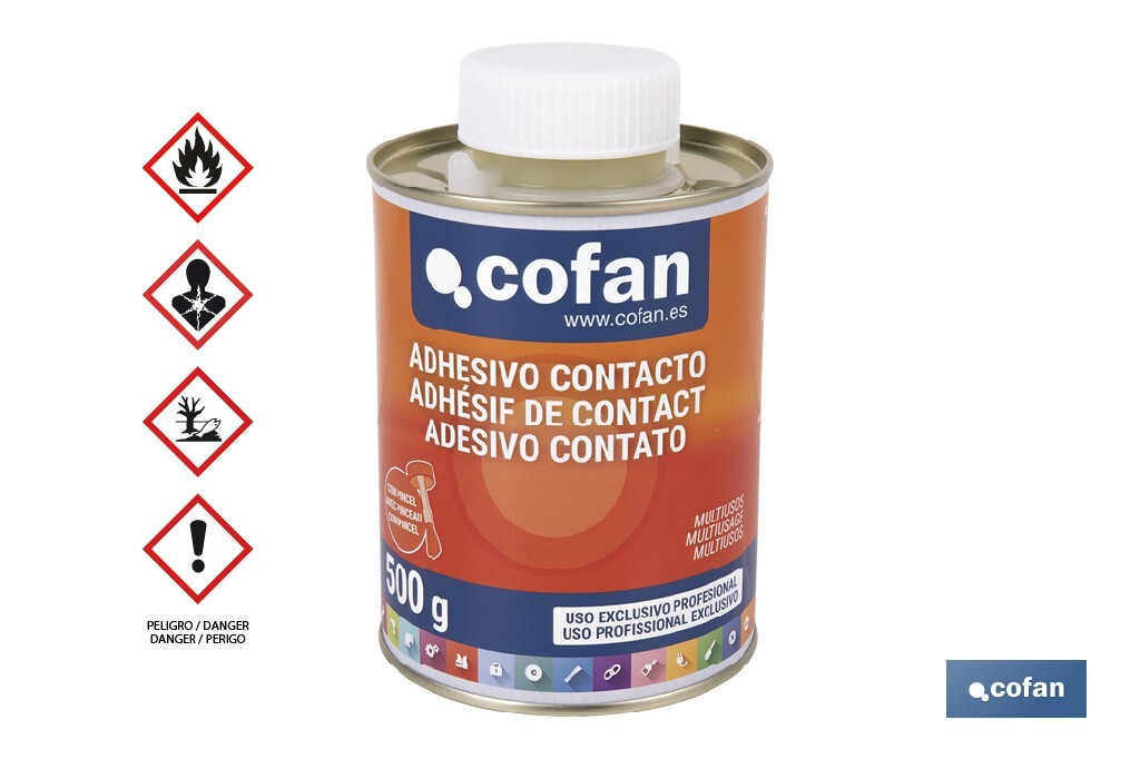 Cola de Contato Bricofan | Embalagem de 500 ml | Universal - Cofan