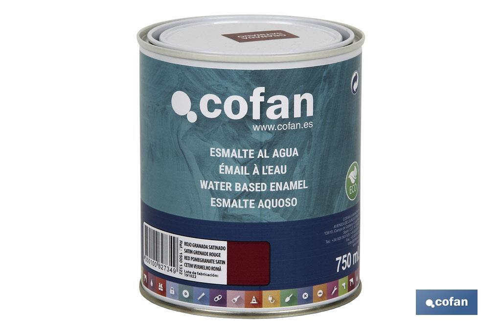 Esmalte Ecológico al agua | Envases: 125 o 750 ml | Amplia gama de colores y acabados - Cofan