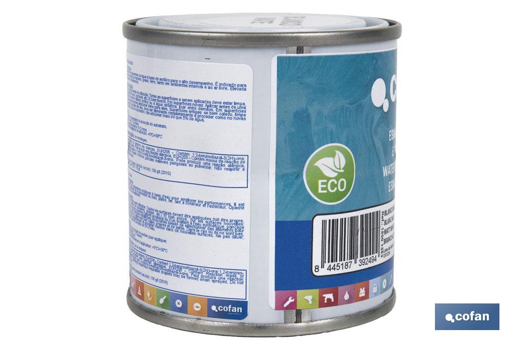 Smalto ecologico all'acqua | Latta da 750 ml | Vari colori - Cofan