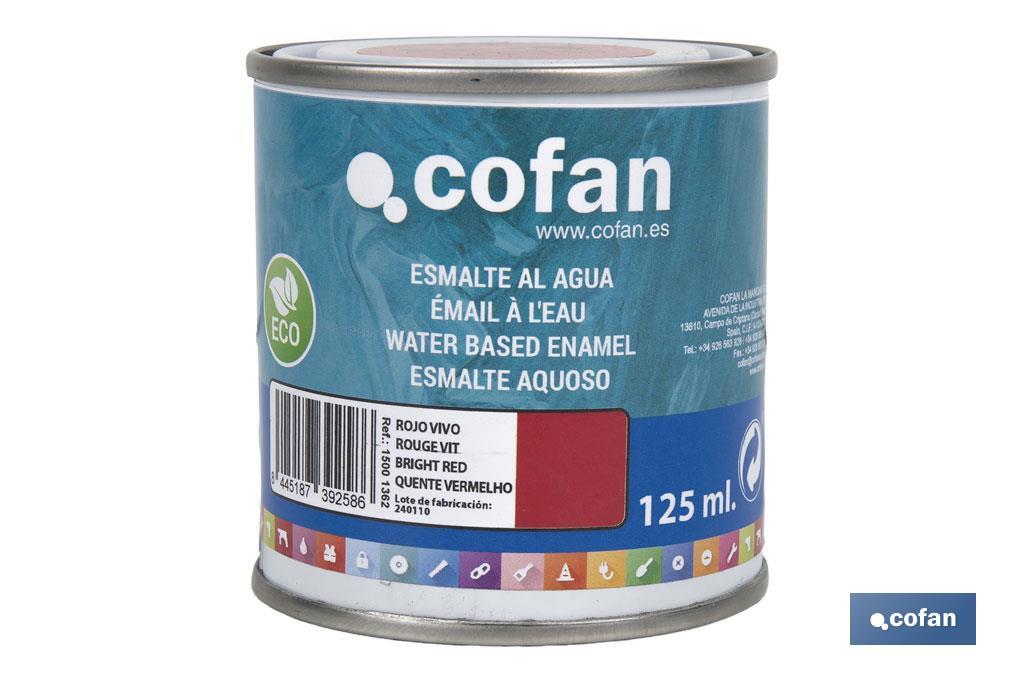 Esmalte Ecológico al agua | Envases: 125 o 750 ml | Amplia gama de colores y acabados - Cofan