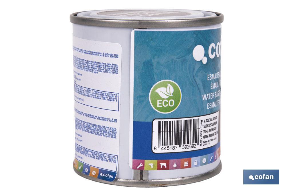 Smalto ecologico all'acqua | Latta da 750 ml | Vari colori - Cofan