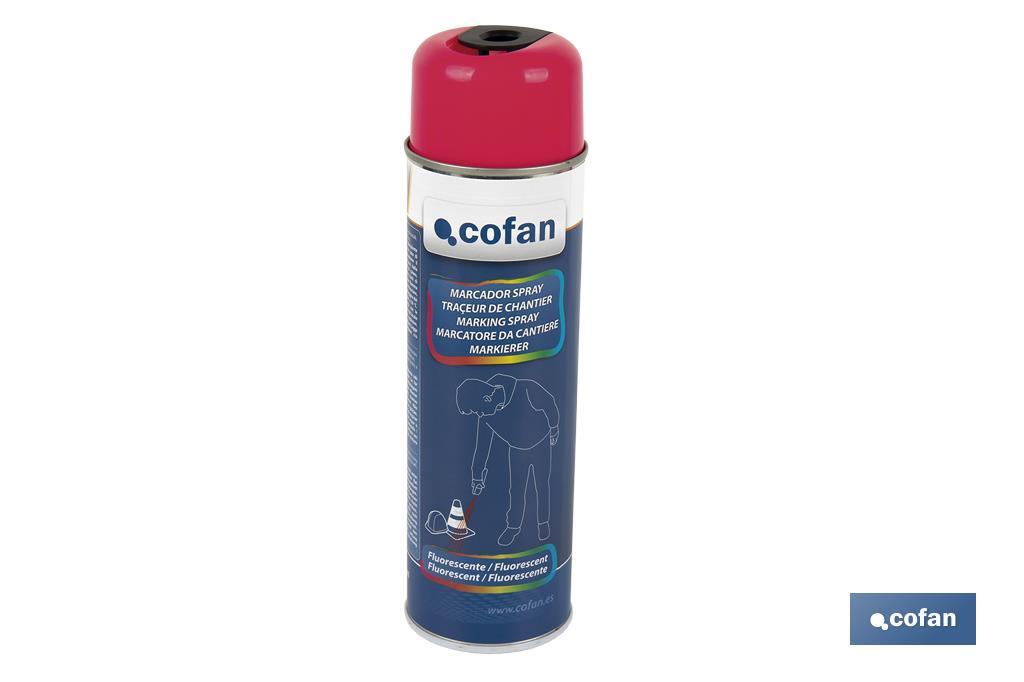 Vernice spray fluorescente per cantieri | Vari colori | Bomboletta da 500 ml - Cofan