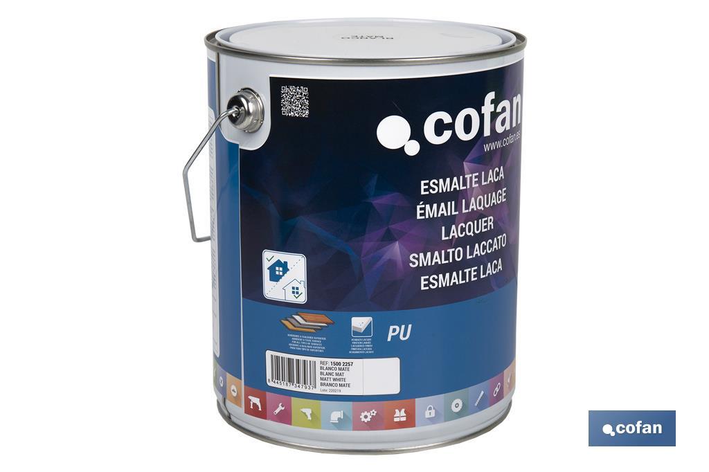 Water-based lacquer | Available in various colours | Paint buckets available in different sizes - Cofan