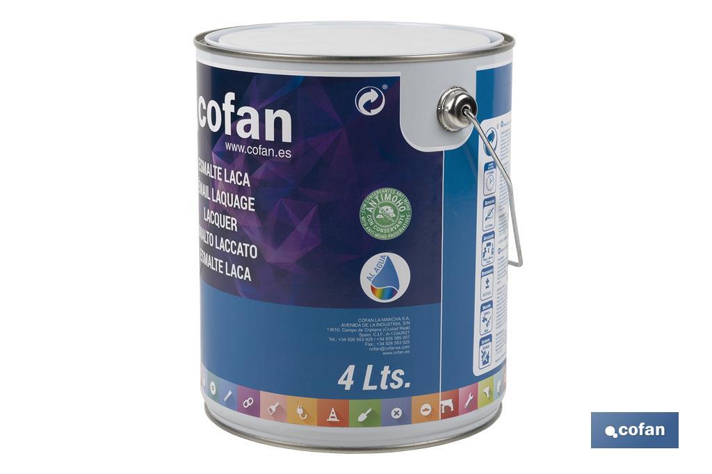 Water-based lacquer | Available in various colours | Paint buckets available in different sizes - Cofan