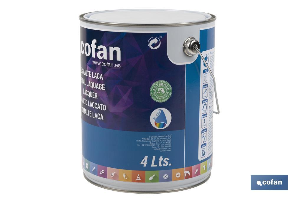 Water-based lacquer | Available in various colours | Paint buckets available in different sizes - Cofan