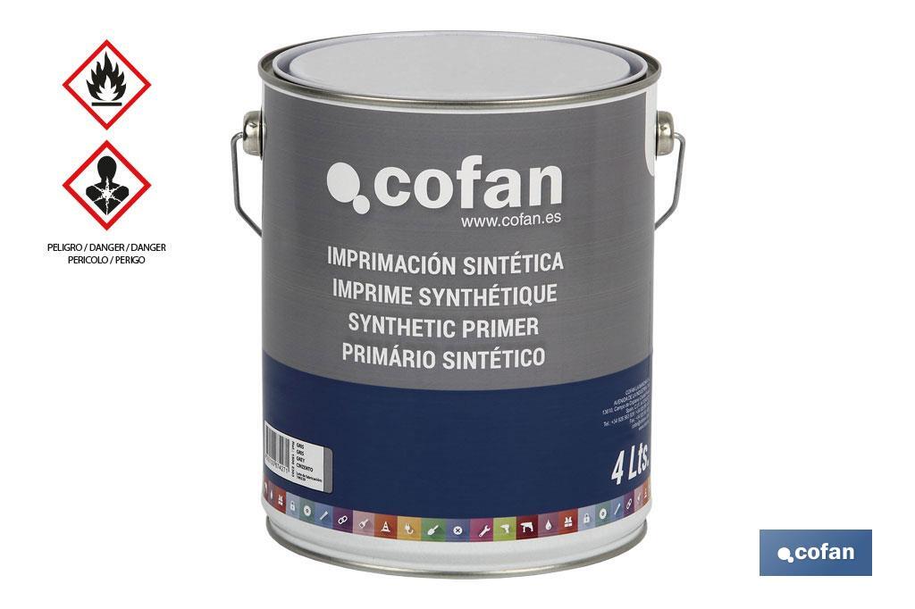 Primer Sintético | Cor Cinza e Branco | Embalagem de 750 ml ou 4 L - Cofan