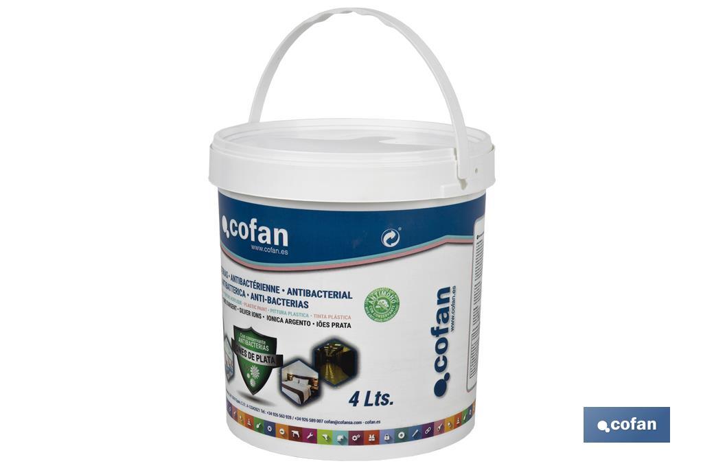 Antibacterial plastic paint with silver ions | Available in paint buckets of 4 or 12 litres | White - Cofan