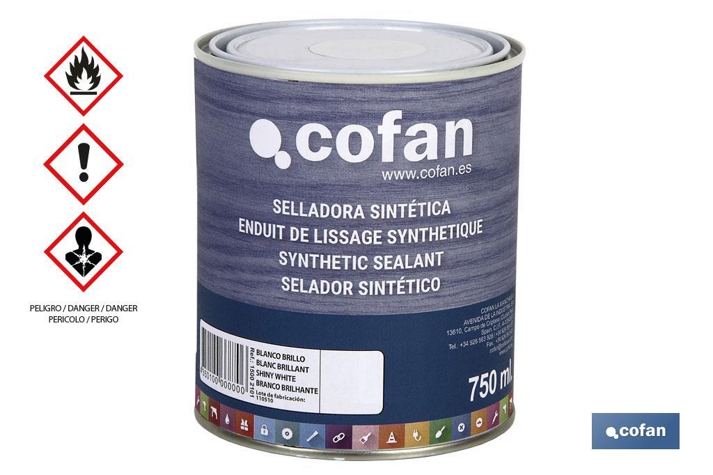 Vernice sigillante sintetica | Di colore bianco | Latta da 750 ml - Cofan